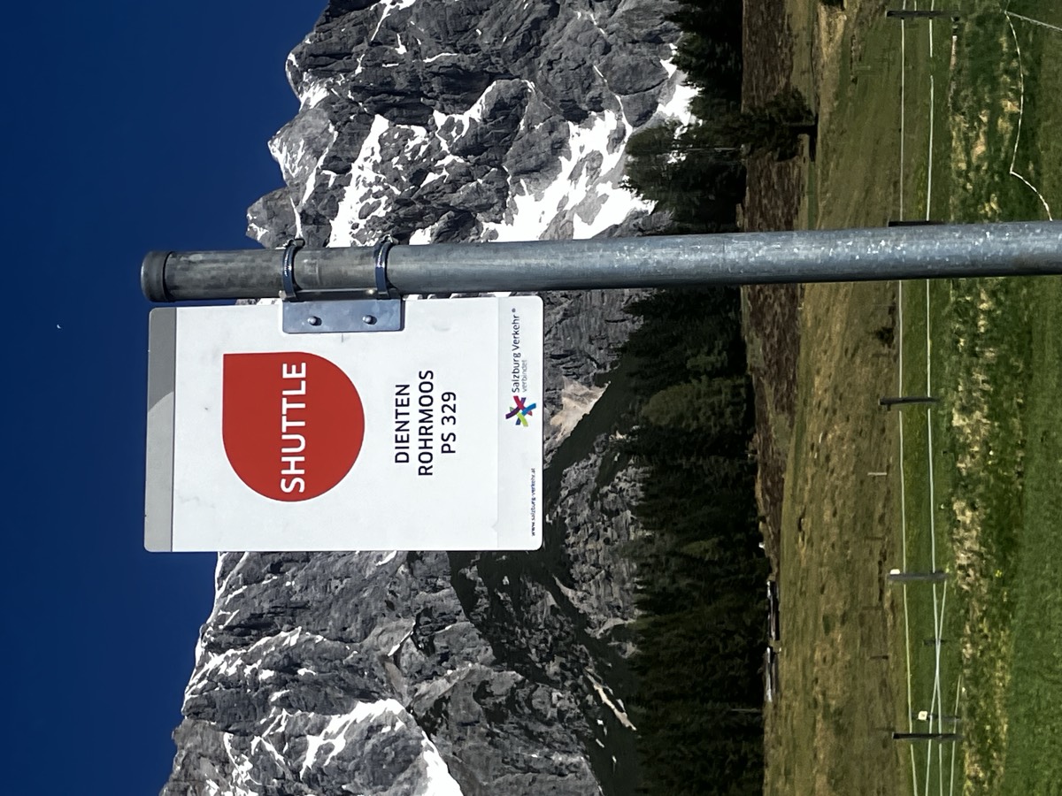 Shuttle-Haltestelle am Hochkönig – Rohrmoosgut Dienten